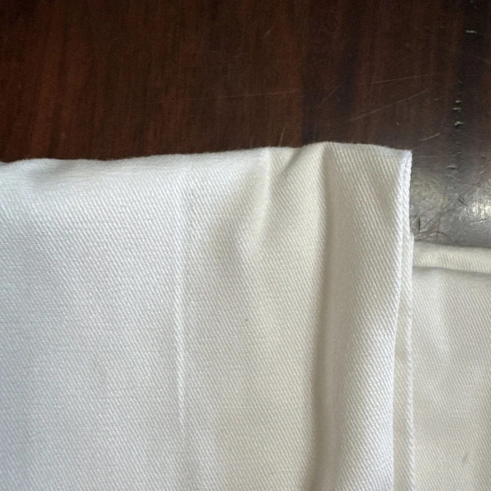Ralph Lauren STANDARD Pillow Sham Heavy Cotton Twill Solid White Vintage 90s
